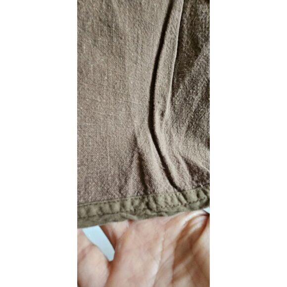 Vtg Christy Allen Sz M cotton flax button front‎ jacket brown USA made - Picture 10 of 10